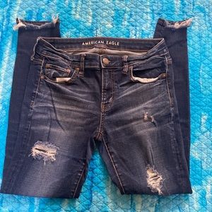 American Eagle Distressed Jean Denim Jeggings